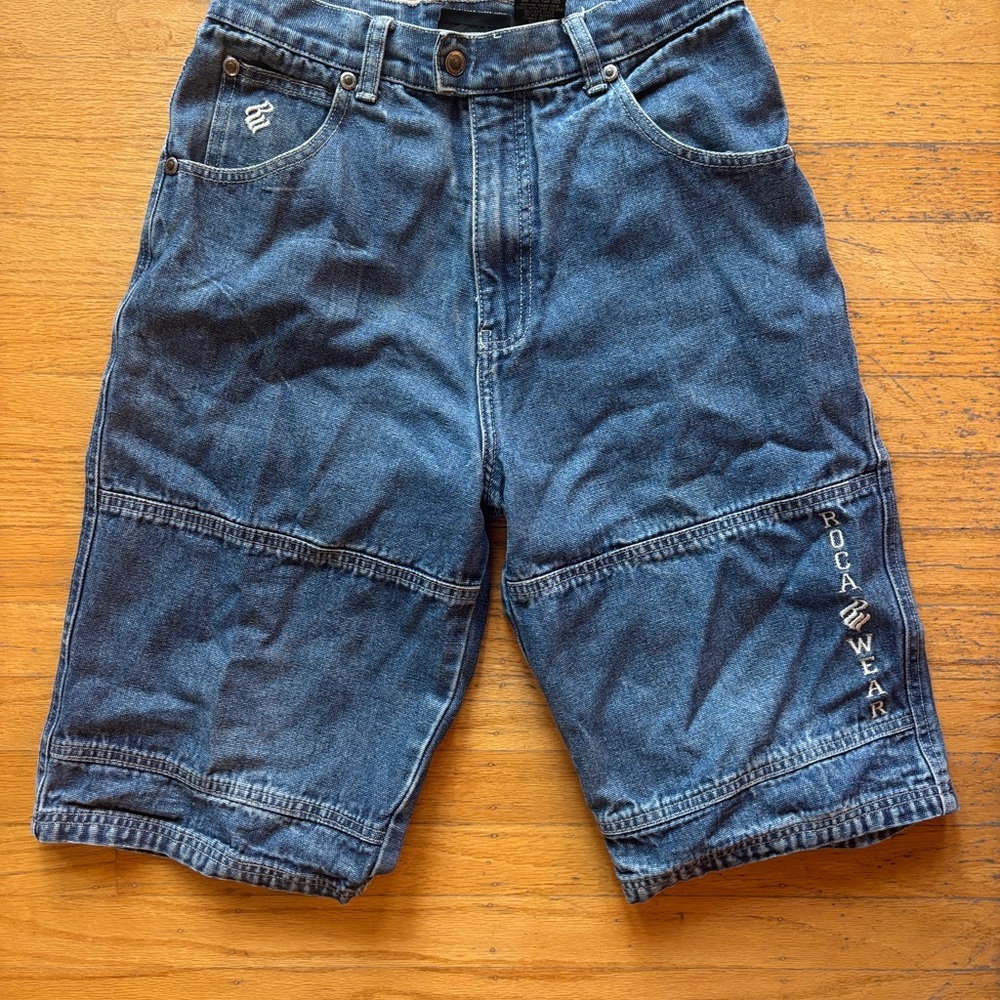 Rocawear Men's Dark Blue Jean Shorts